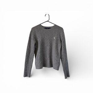 Ralph Lauren Charcoal Cable Knit Sweater